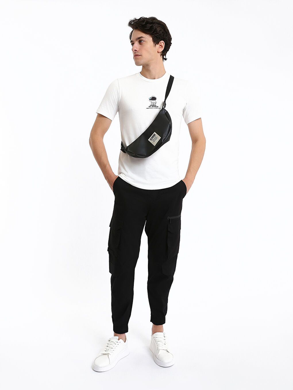 تي شيرت رجال كم قصير كول مدور مطبوع قطن ممشط-2