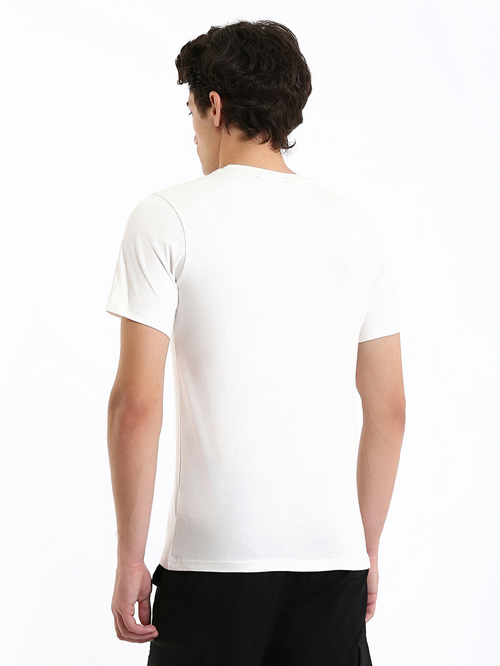 تي شيرت رجال كم قصير كول مدور مطبوع قطن ممشط-8