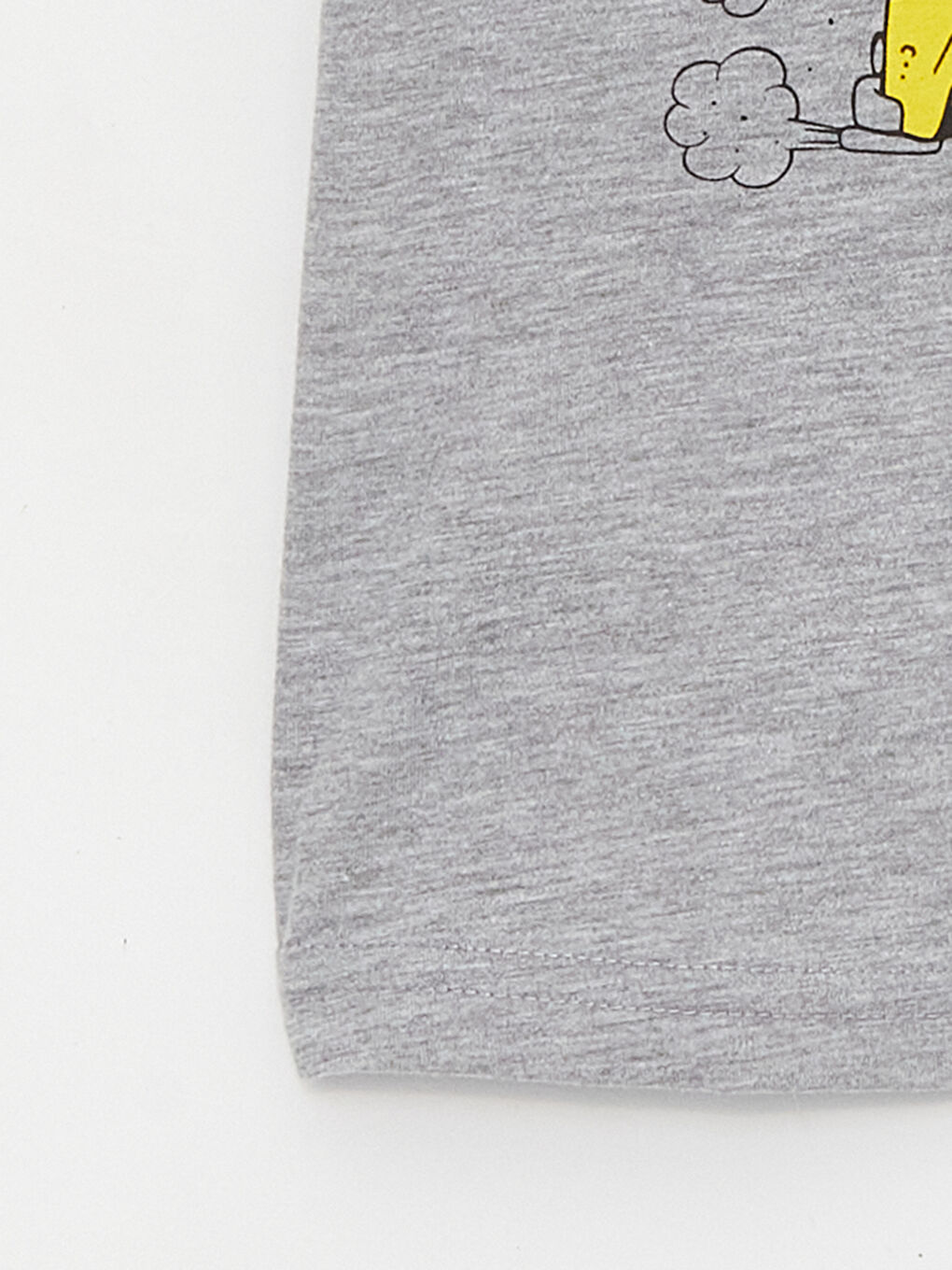 Gri Bisiklet Yaka Baskılı Kısa Kollu Erkek Çocuk Tişört-2