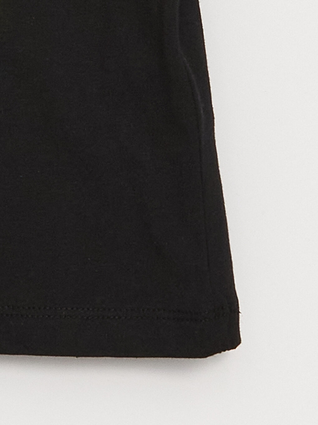 Siyah Bisiklet Yaka Baskılı Kısa Kollu Erkek Çocuk Tişört-2