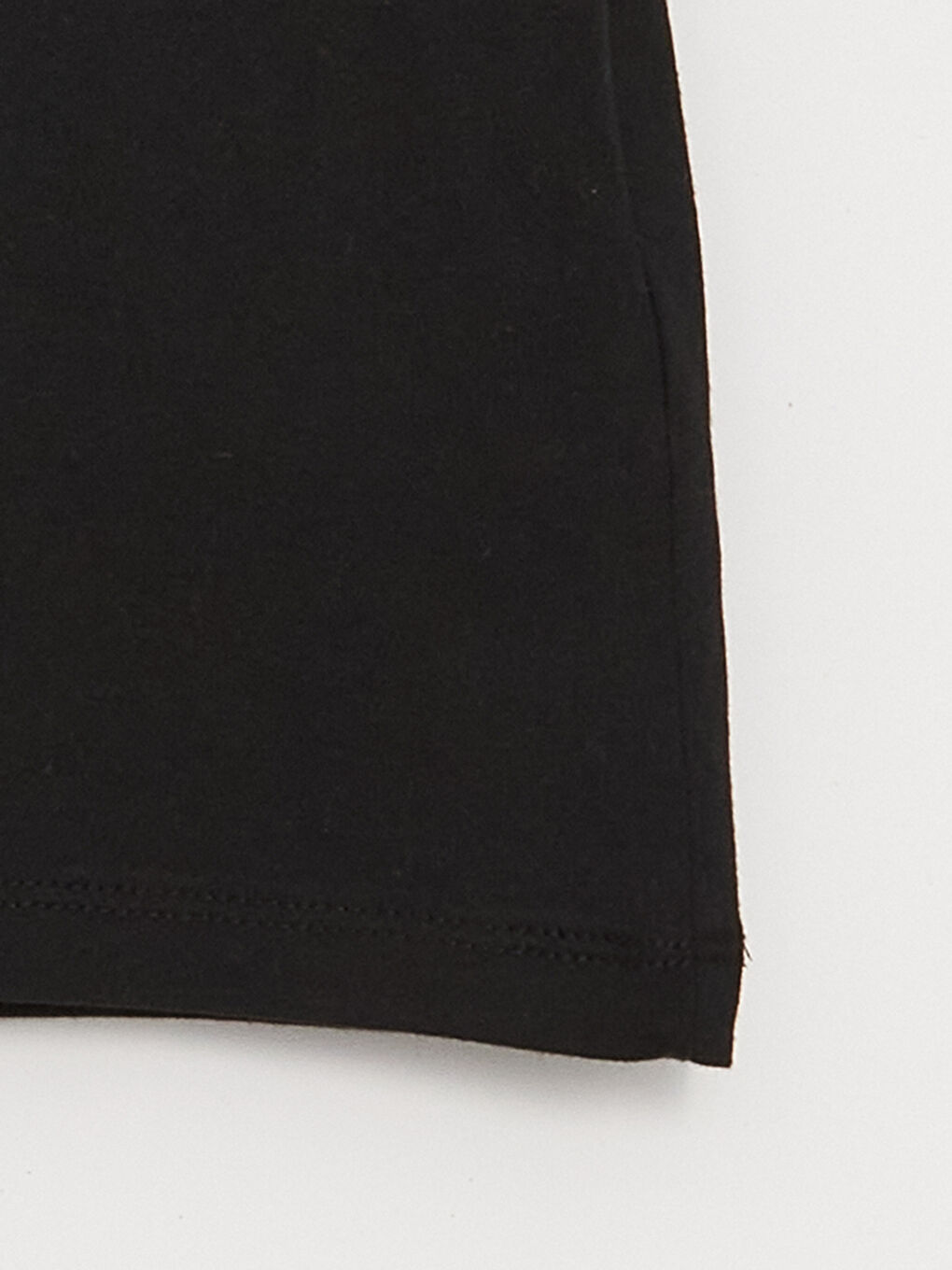 Siyah Bisiklet Yaka Baskılı Kısa Kollu Erkek Çocuk Tişört-2