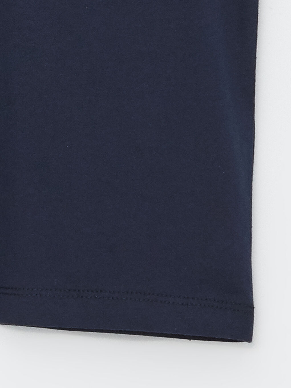 Lacivert Bisiklet Yaka Baskılı Kısa Kollu Erkek Çocuk Tişört-2