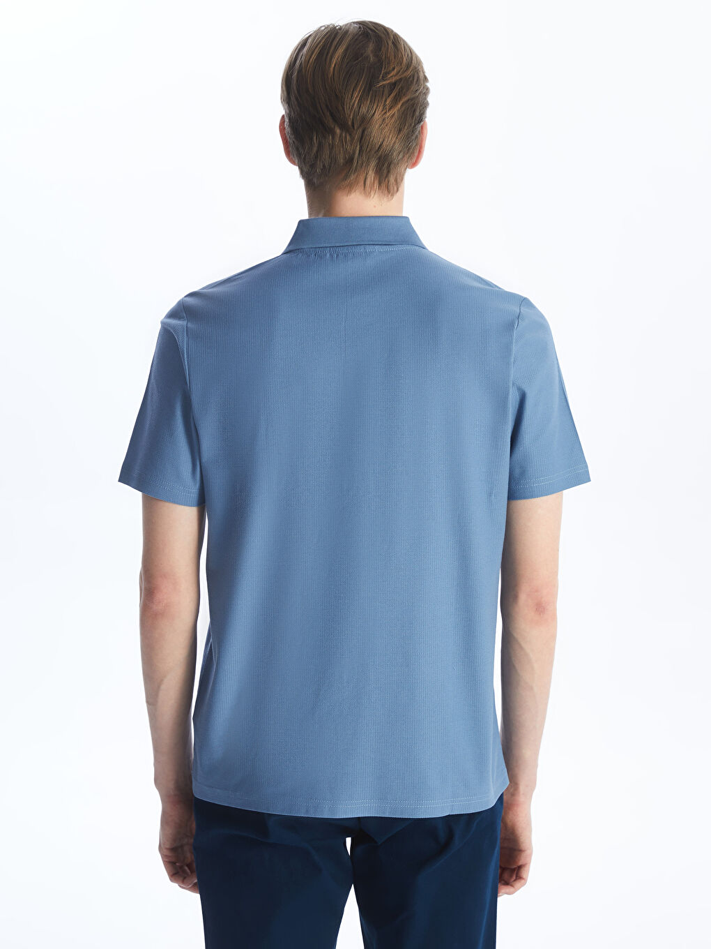 Polo Yaka Kısa Kollu Erkek Tişört-4