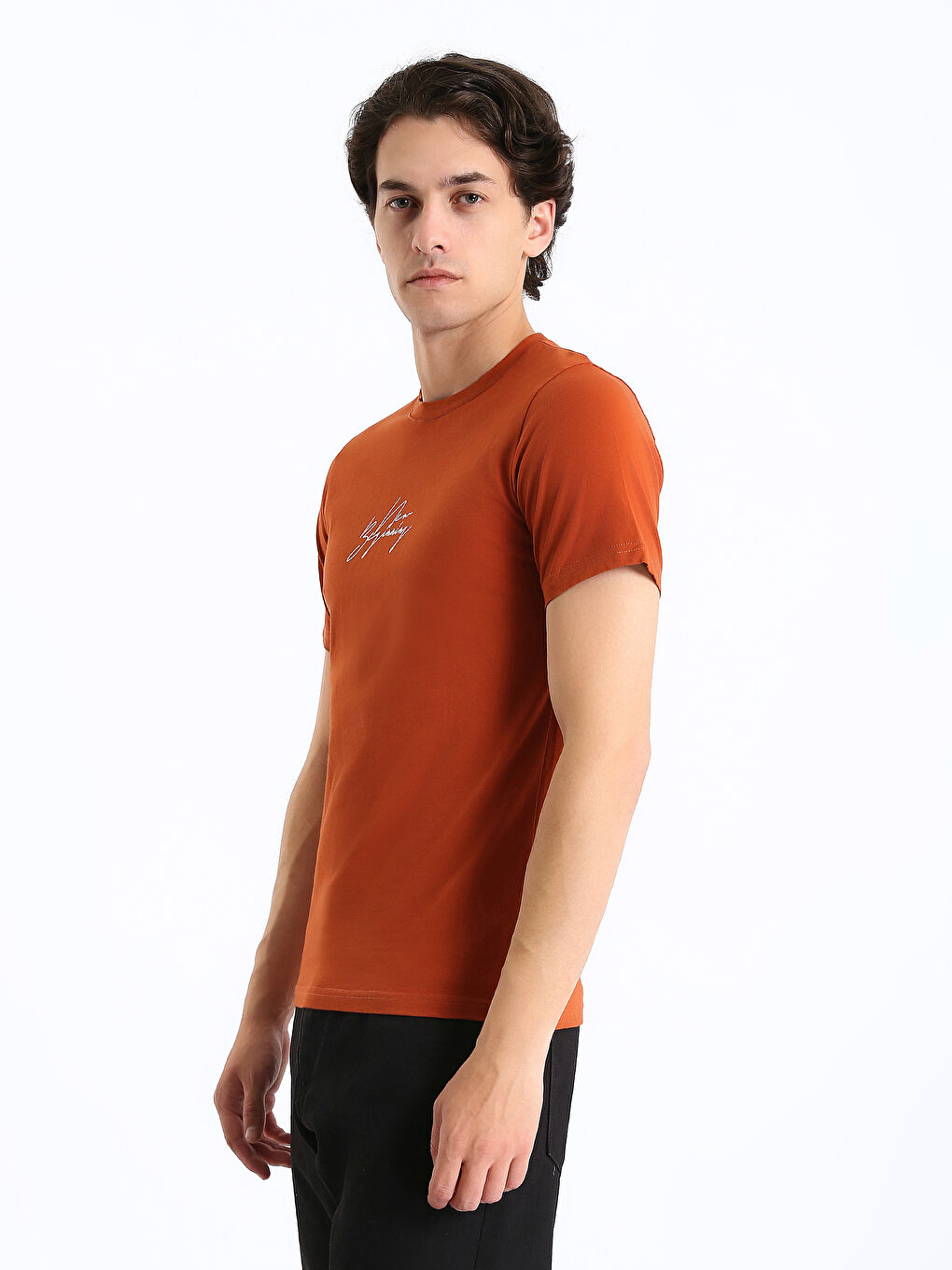 Crew Neck Short Sleeve Printed Men's T-Shirt-6