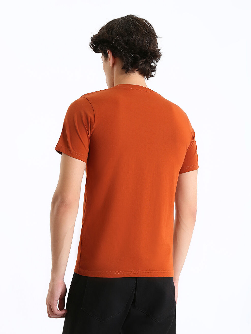 Crew Neck Short Sleeve Printed Men's T-Shirt-8