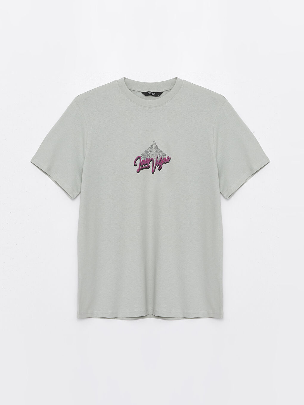 მრგვალი საყელო მოკლე სახელო ნაბეჭდი კომბინირებული ბამბის მამაკაცის მაისური-5