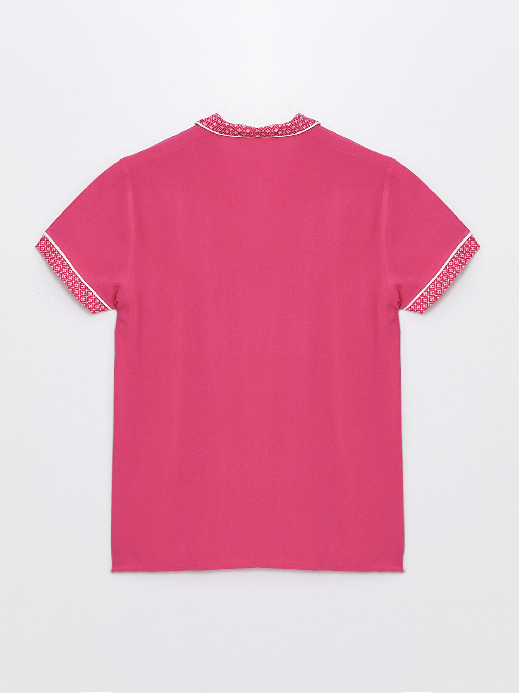 LCW DREAM Pembe Gömlek Yaka Desenli Kadın Pijama Üstü - 1