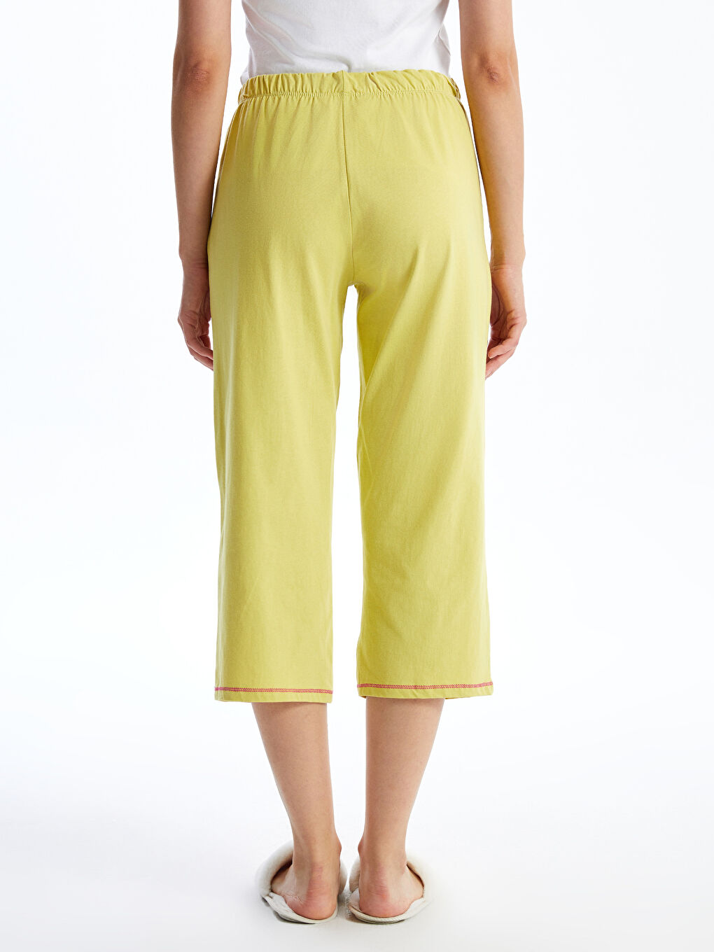 LCW DREAM Yeşil Beli Lastikli Kadın Kapri Pijama Altı - 3