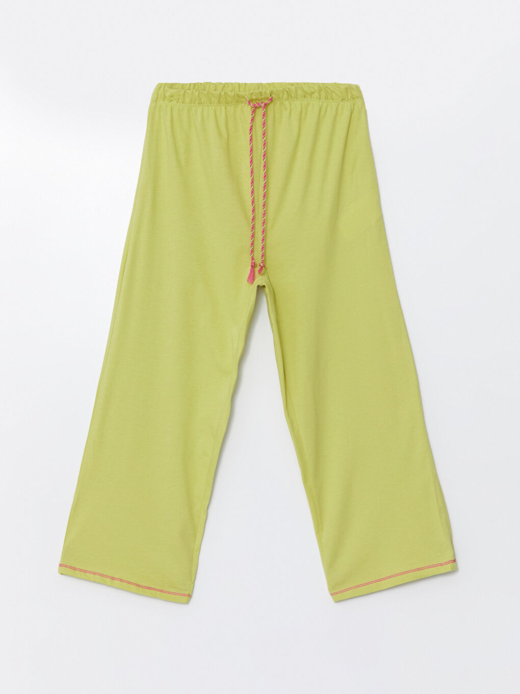 LCW DREAM Yeşil Beli Lastikli Kadın Kapri Pijama Altı - 4