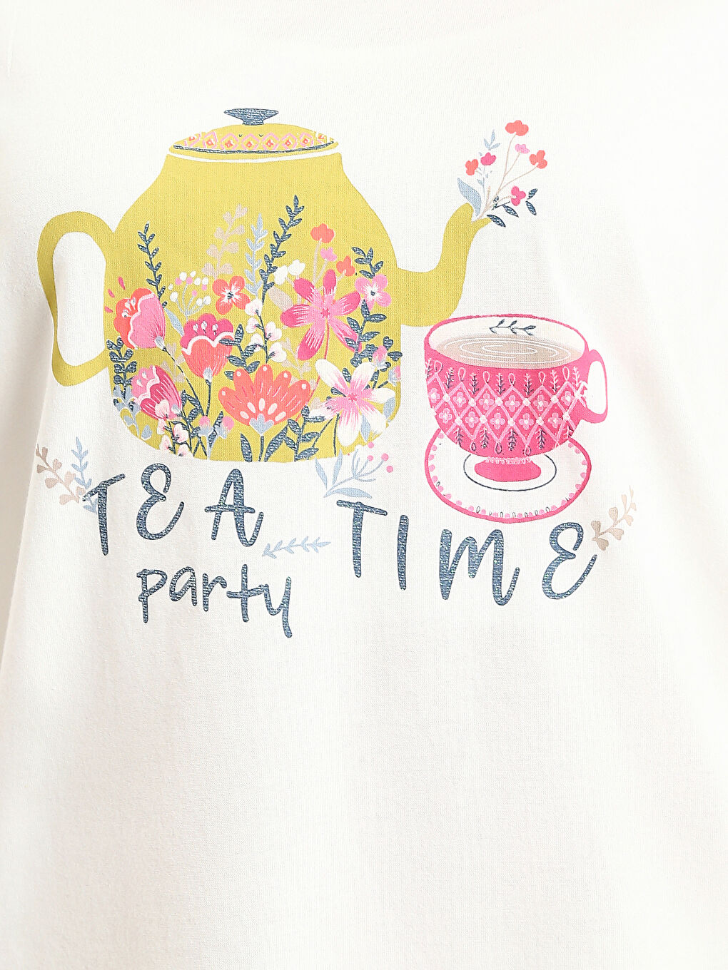 طقم بيجامات كابري برقبة دائرية وكم قصير مطبوع للسيدات-4