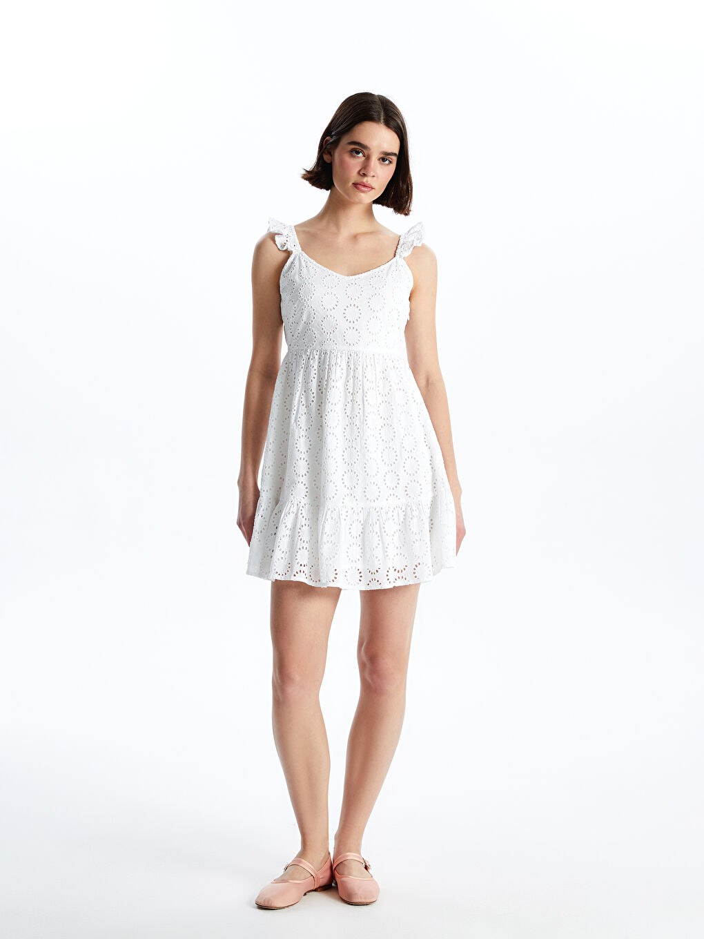 V-Neck Patterned Women's Dress -S4BV08Z8-Q6K