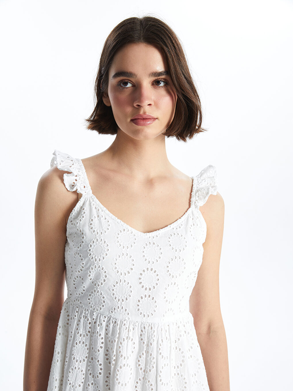 V-Neck Patterned Women's Dress -S4BV08Z8-Q6K