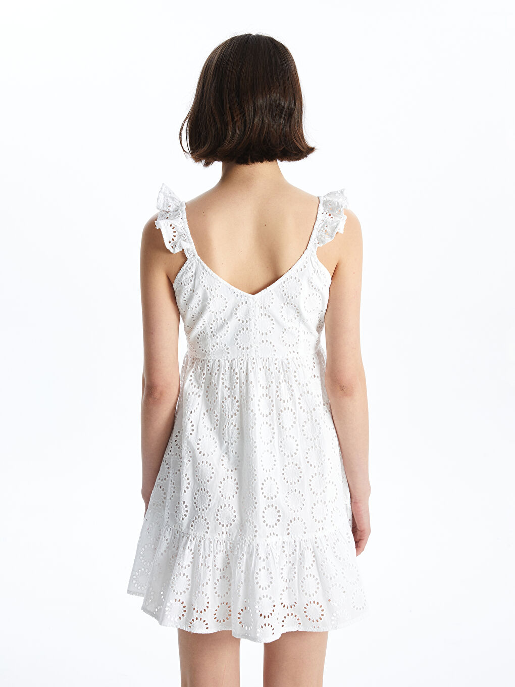 V-Neck Patterned Women's Dress -S4BV08Z8-Q6K