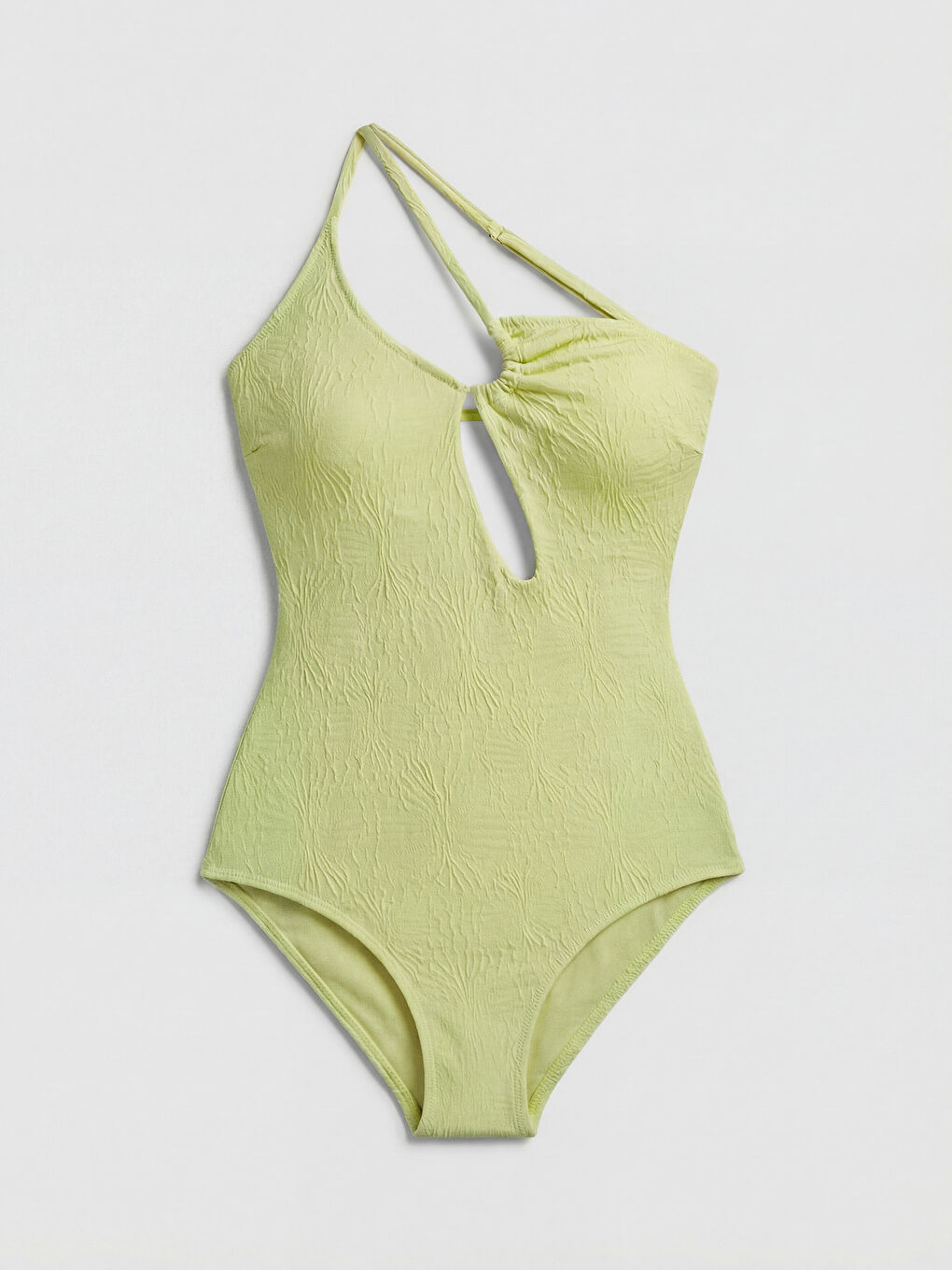 Yeşil Desenli Çıkarılabilir Pedli Kadın Mayo