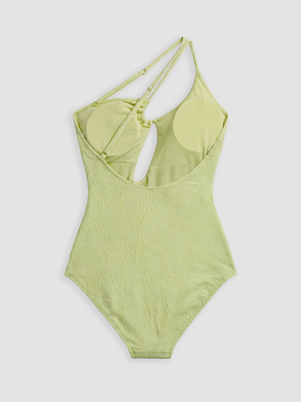 Yeşil Desenli Çıkarılabilir Pedli Kadın Mayo-1