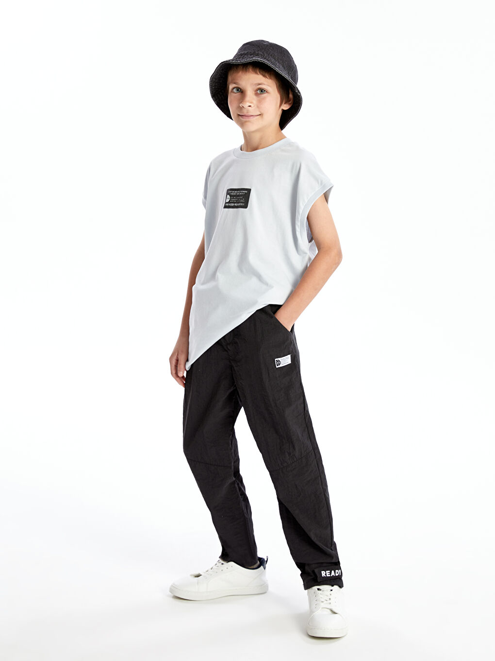 Boy's Trousers with Adjustable Elastic Waist -S4BV59Z4-RQL