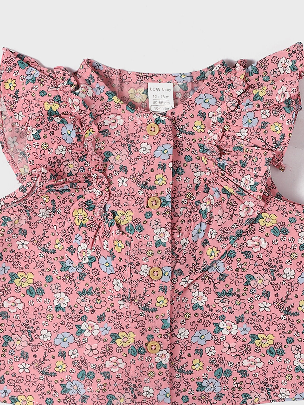 Crew Neck Patterned Baby Girls' Blouse -S4BV61Z1-LT4