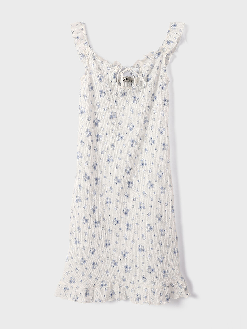 Tie Neck Patterned Strappy Women's Dress -S4BV75Z8-LQK
