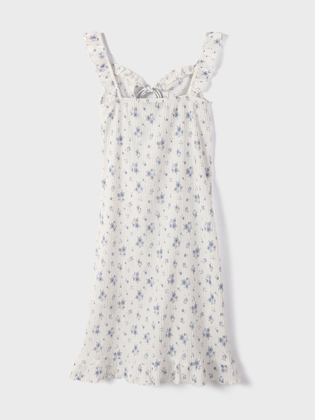 Tie Neck Patterned Strappy Women's Dress -S4BV75Z8-LQK