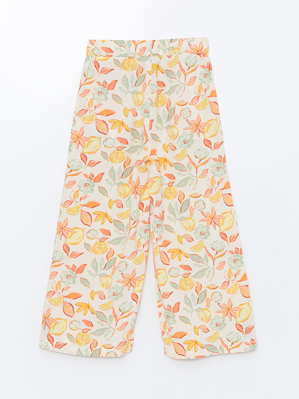 بنطلون للبنات بخصر مرن ومطبوع-1