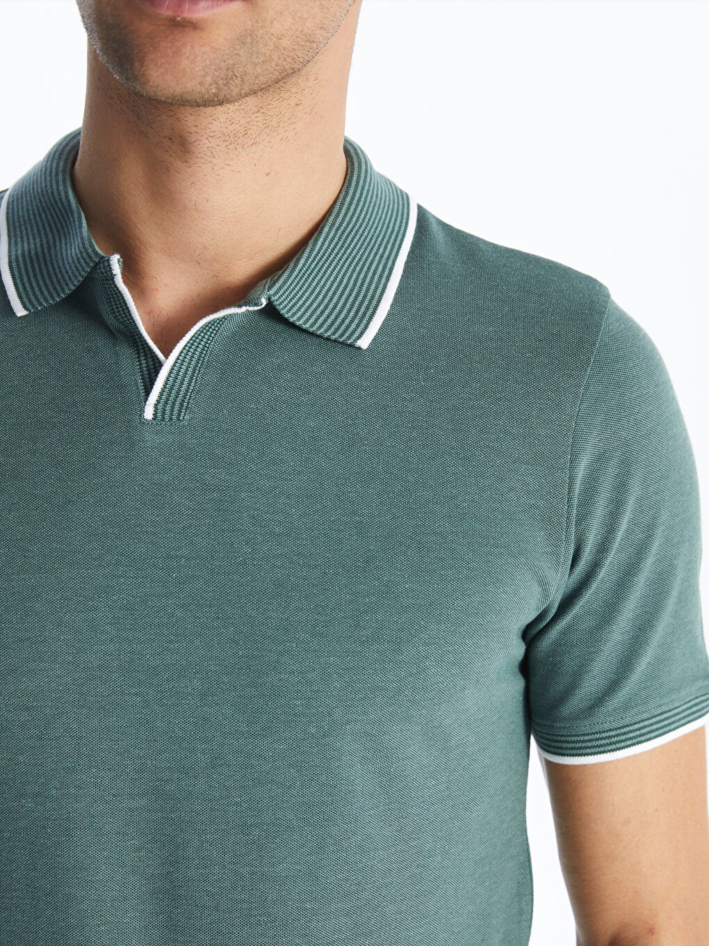 Tricou cu Guler Polo și Mânecă Scurtă pentru Bărbați-3