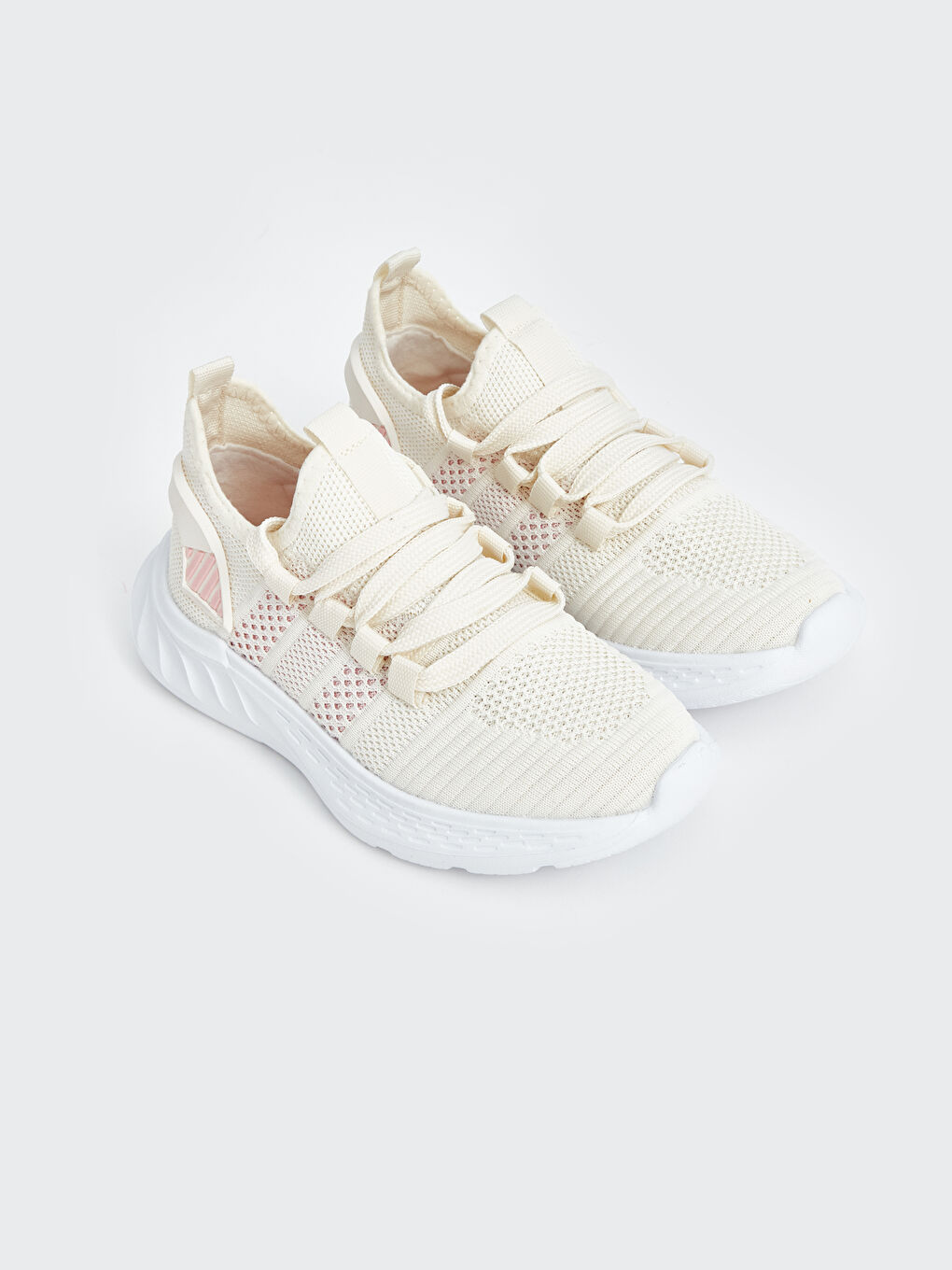 Mesh Detailed Lace-Up Girl Trainers -S4BY44Z4-Q6K