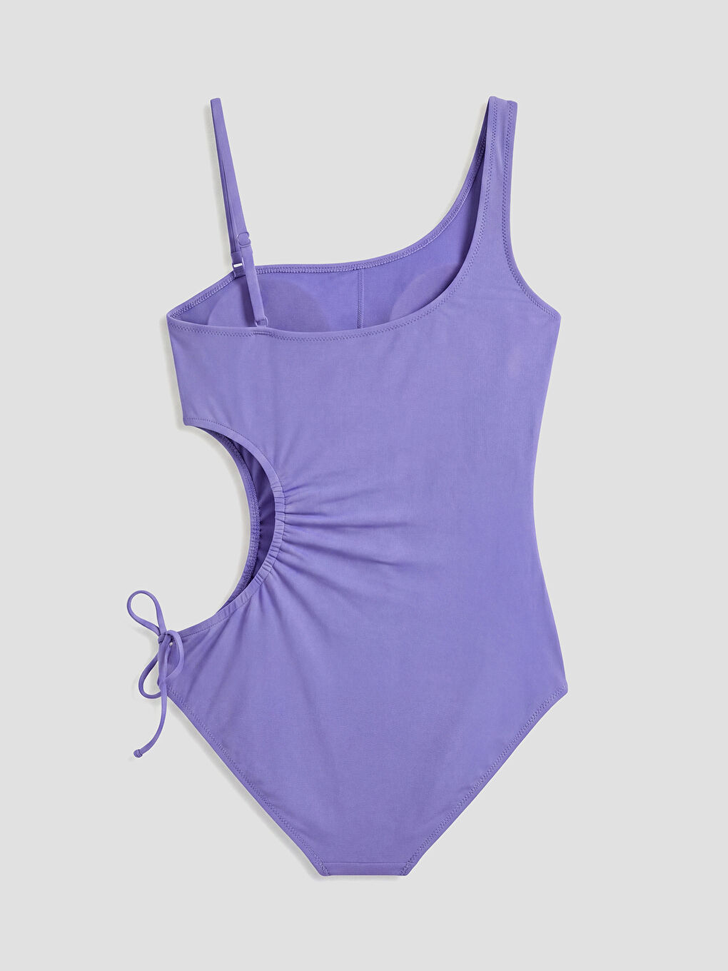 Lila Çıkabilir Pedli Pencere Detaylı Kadın Mayo-1