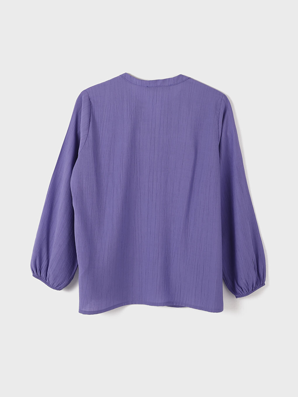 LCWAIKIKI Classic Notch Neck Textured Women's Blouse -S4BY90Z8-GPZ