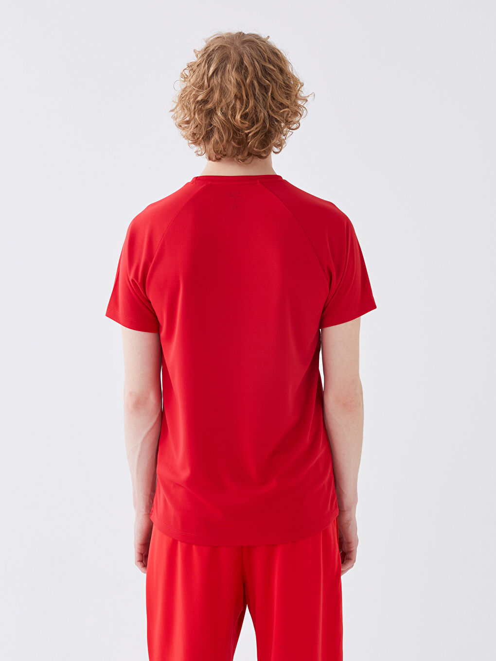 Bordo Bisiklet Yaka Kısa Kollu Baskılı Erkek Tişört-4