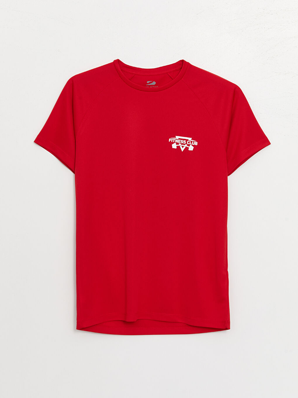 Bordo Bisiklet Yaka Kısa Kollu Baskılı Erkek Tişört-5