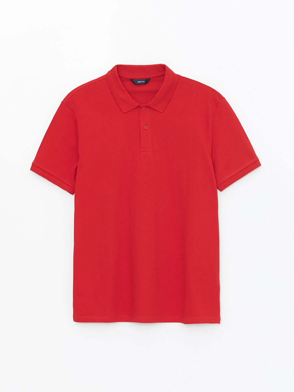 Kırmızı Polo Yaka Kısa Kollu Pike Erkek Tişört-5