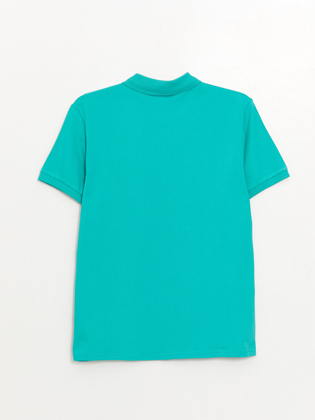 Turkuaz Polo Yaka Kısa Kollu Pike Erkek Tişört-6