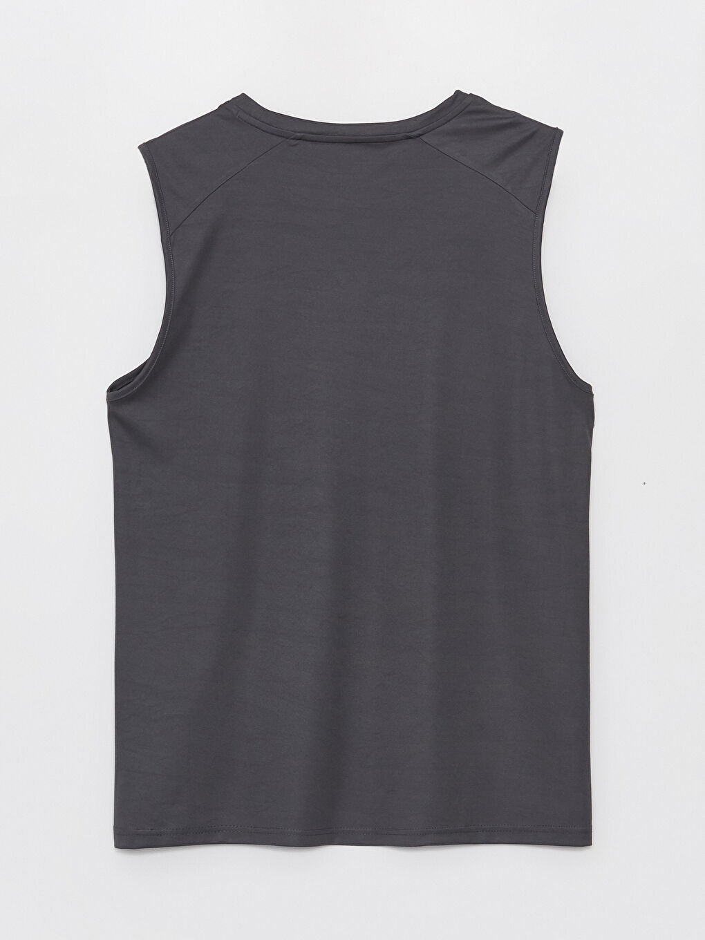 Gri Bisiklet Yaka Erkek Kolsuz Tişört-6