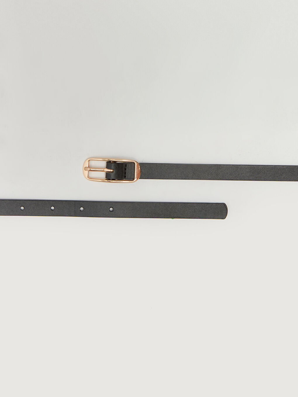 Siyah Deri Görünümlü Kadın Kemer-2