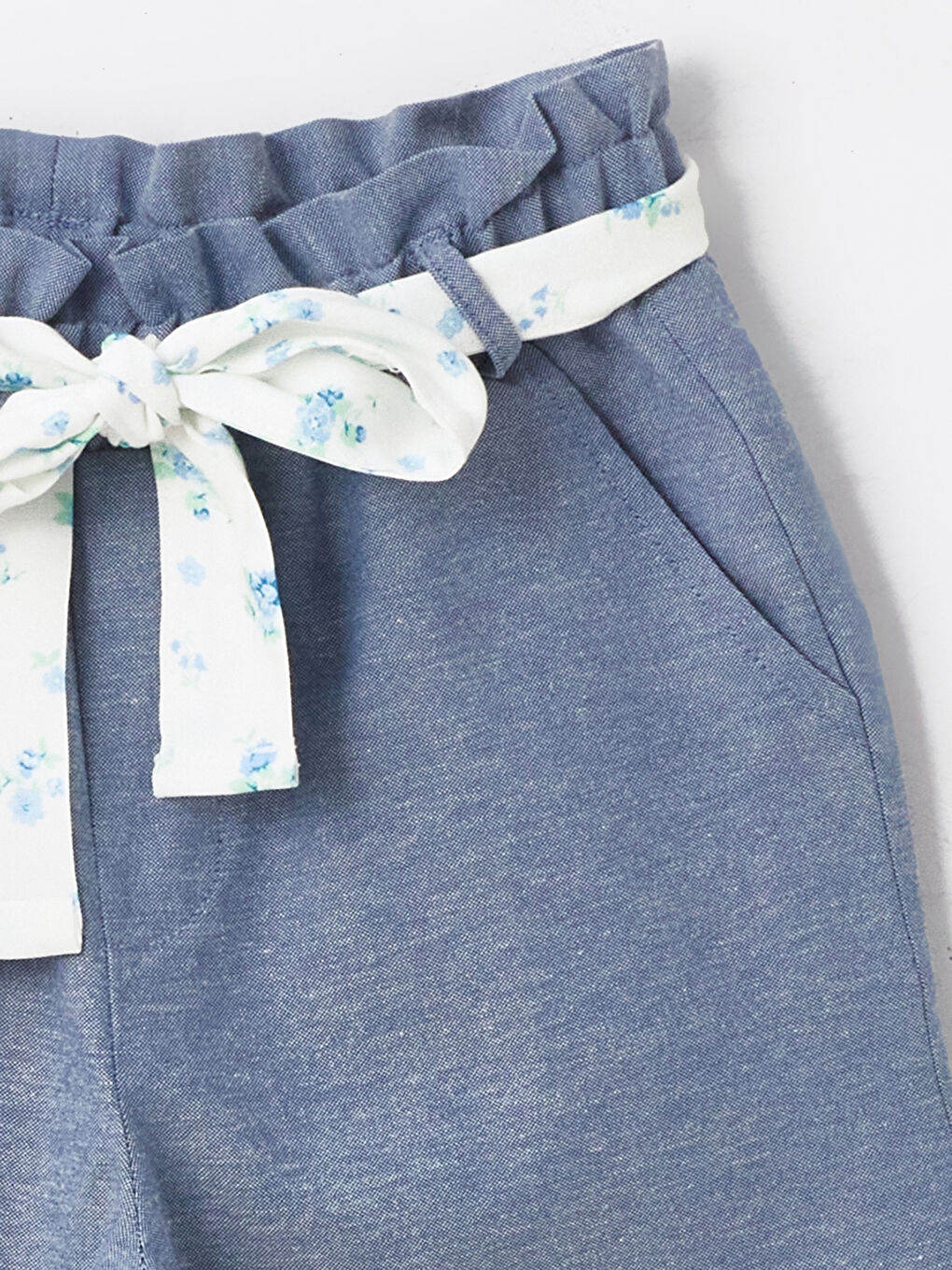 Ekru Bisiklet Yaka Kız Çocuk Bluz ve Pantolon-5