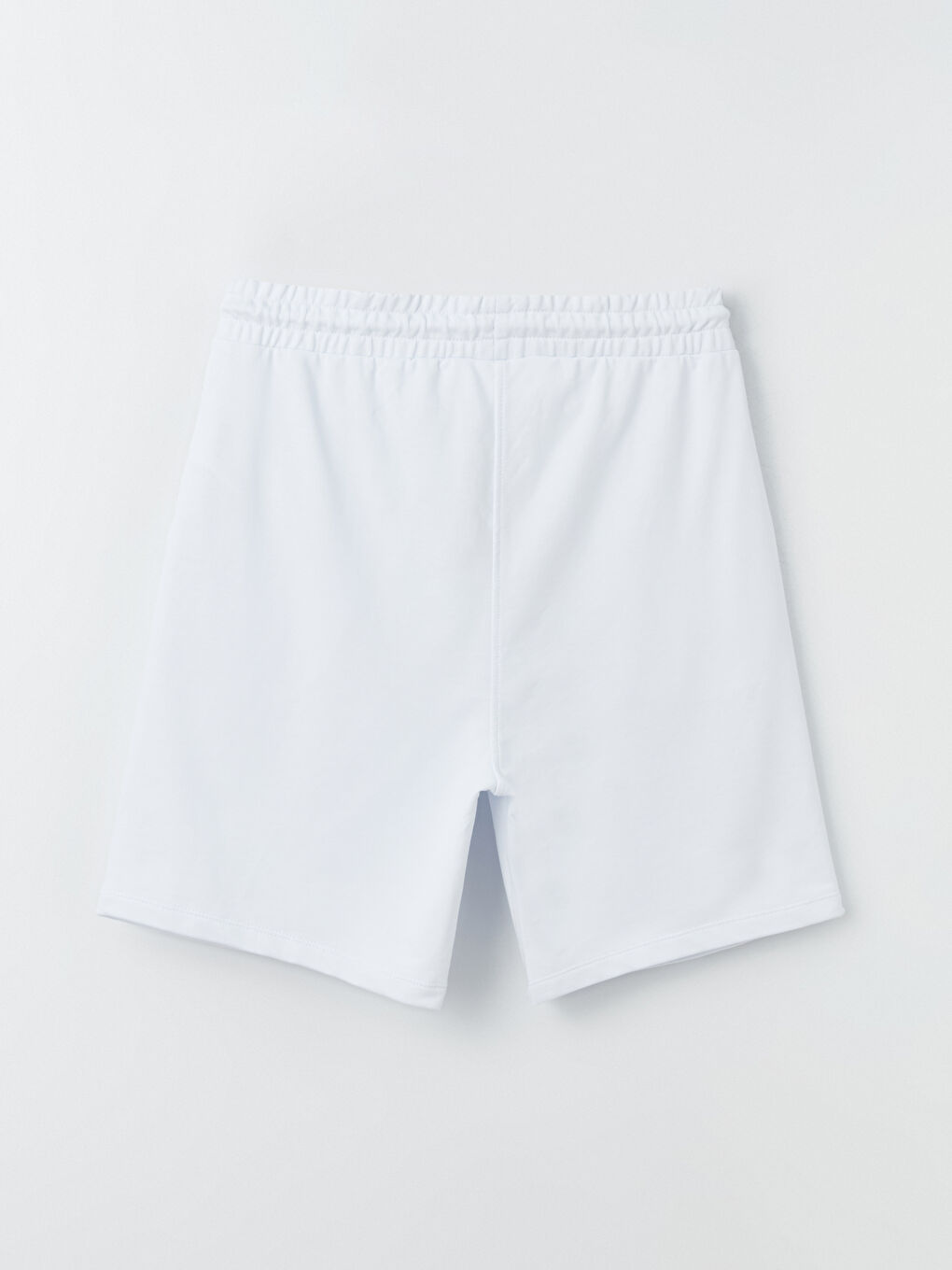 Beyaz Slim Fit Beli Lastikli Erkek Şort-6