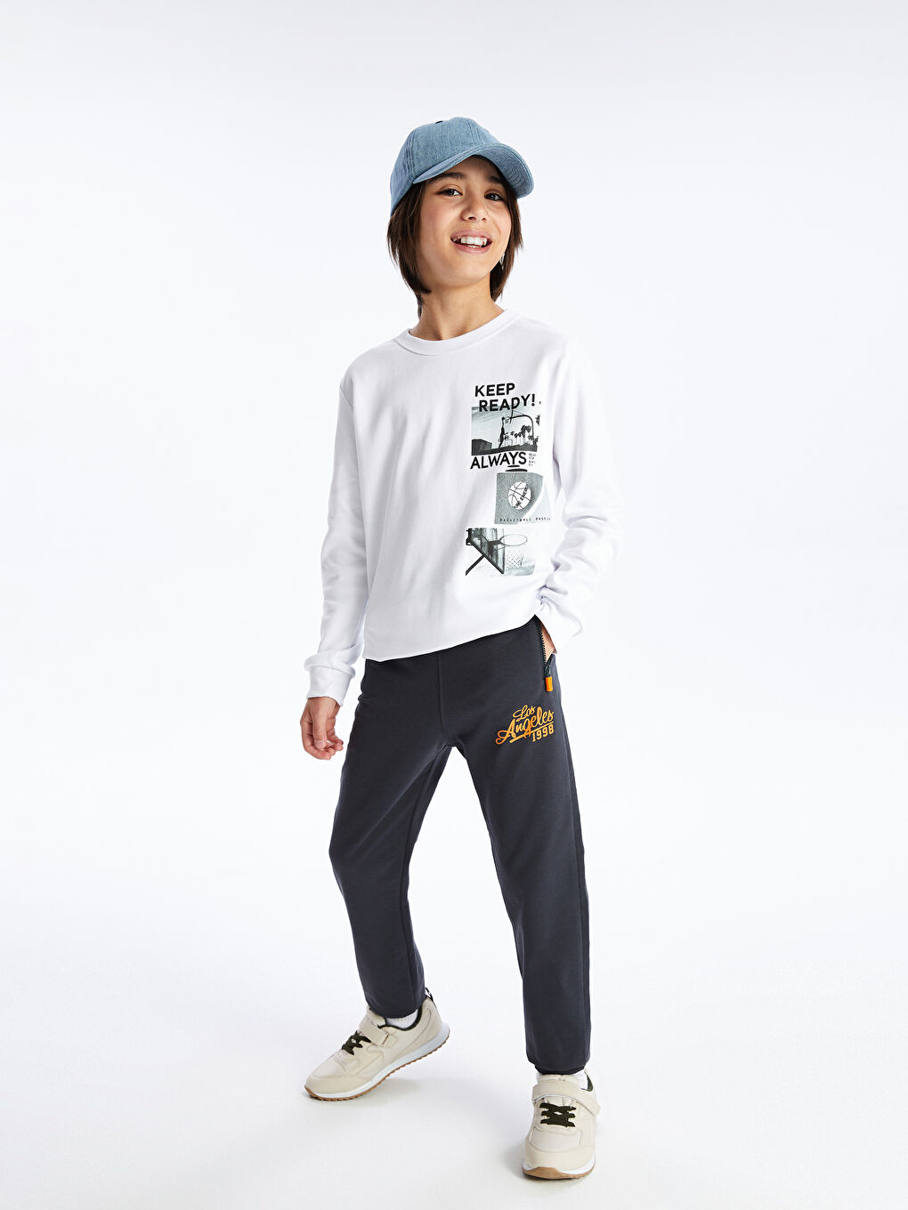 Elastic Waist Printed Boys' Jogger Sweatpants -S4CB25Z4-VFB