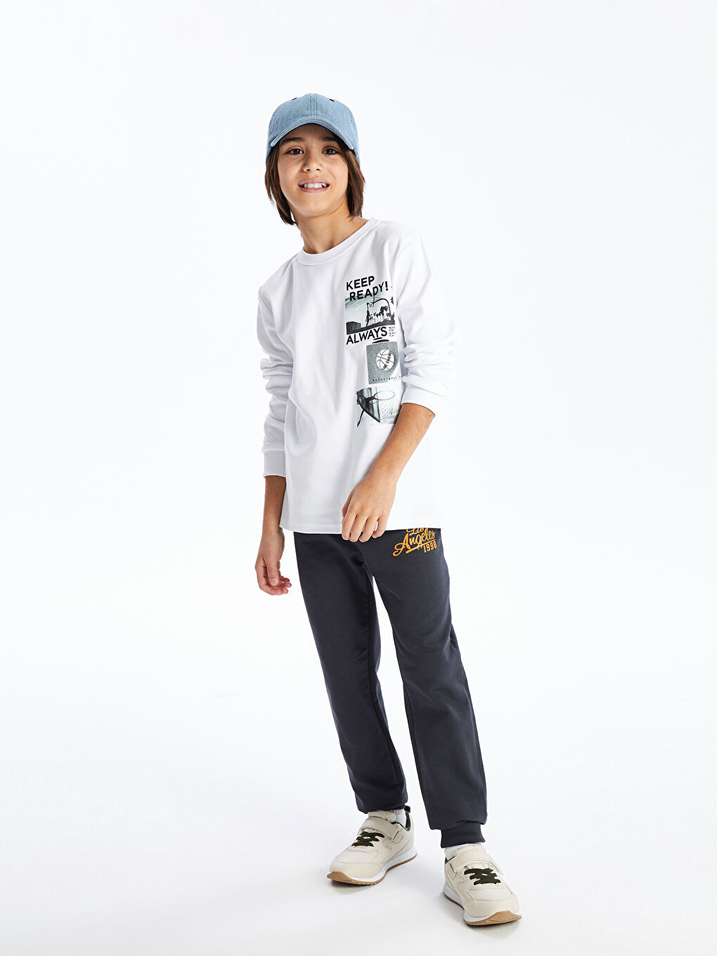 Elastic Waist Printed Boys' Jogger Sweatpants -S4CB25Z4-VFB