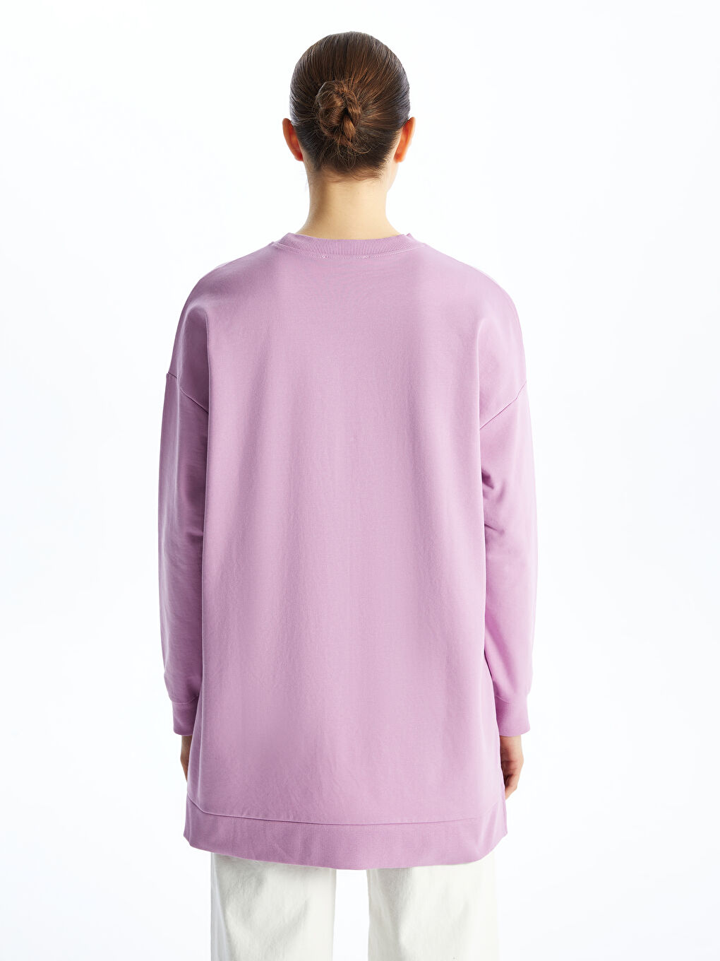 Tunique Sweatshirt Imprimée à Col Rond pour Femmes-4