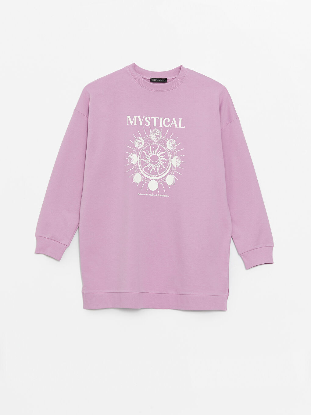 Tunique Sweatshirt Imprimée à Col Rond pour Femmes-5