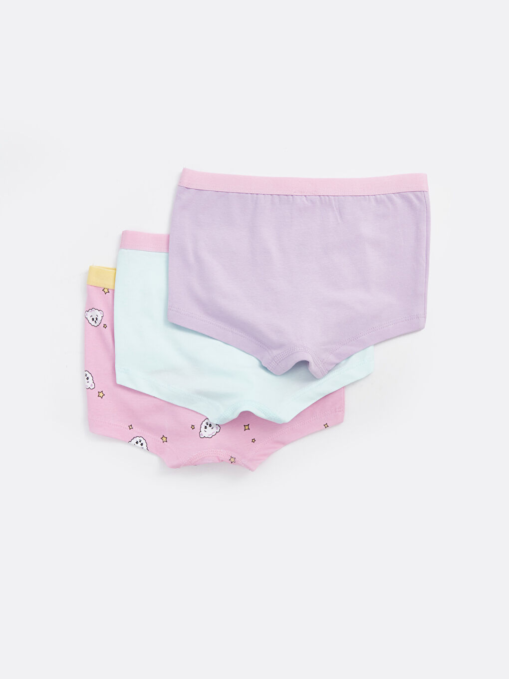 سراويل بوكسر مطبوعة للبنات - ٣ قطع-1
