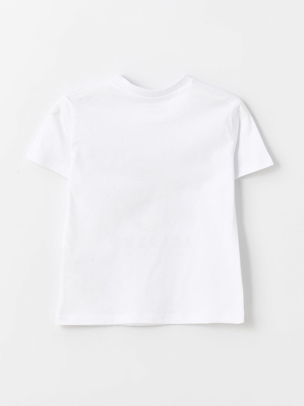 Beyaz Bisiklet Yaka Baskılı Erkek Çocuk Tişört-2