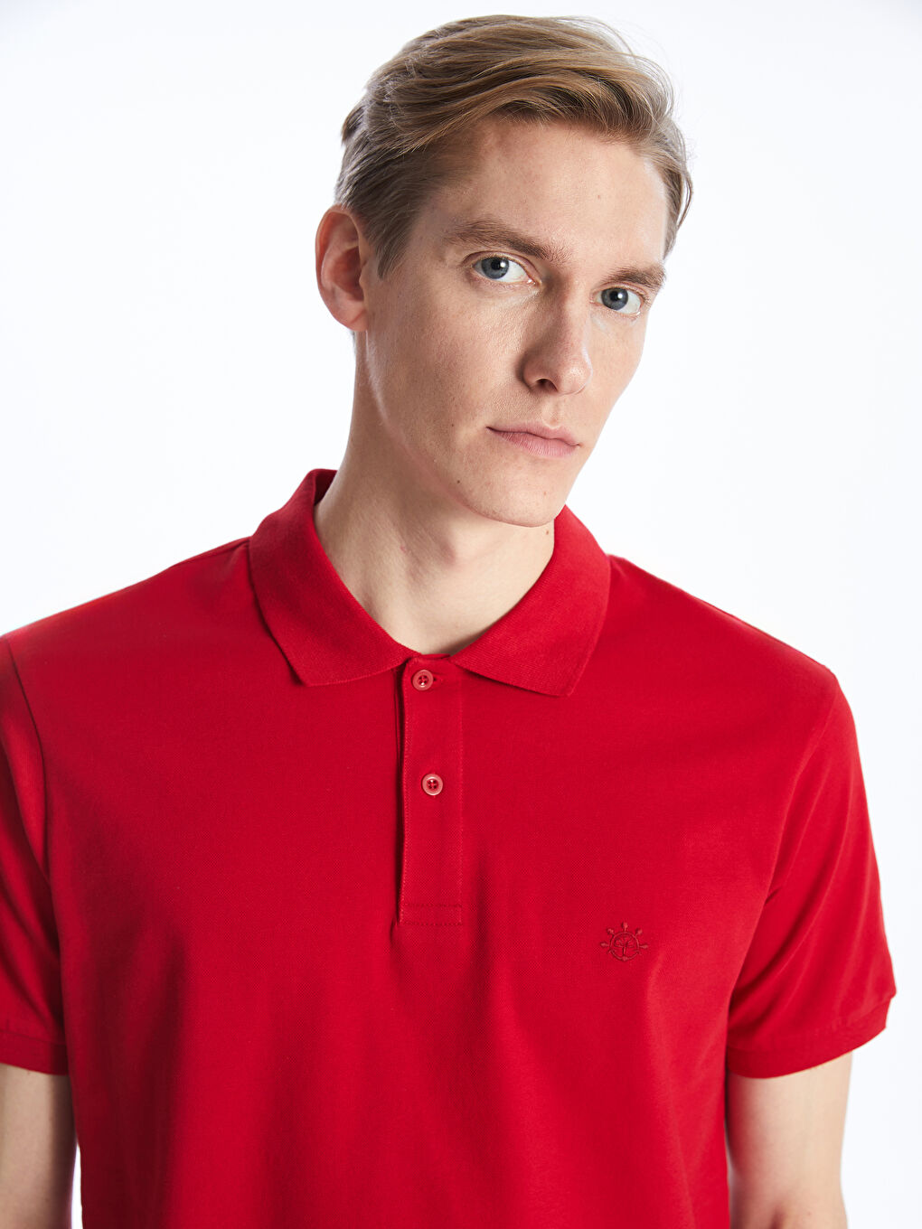 Polo Neck Short Sleeve Pique Men's T-Shirt-2