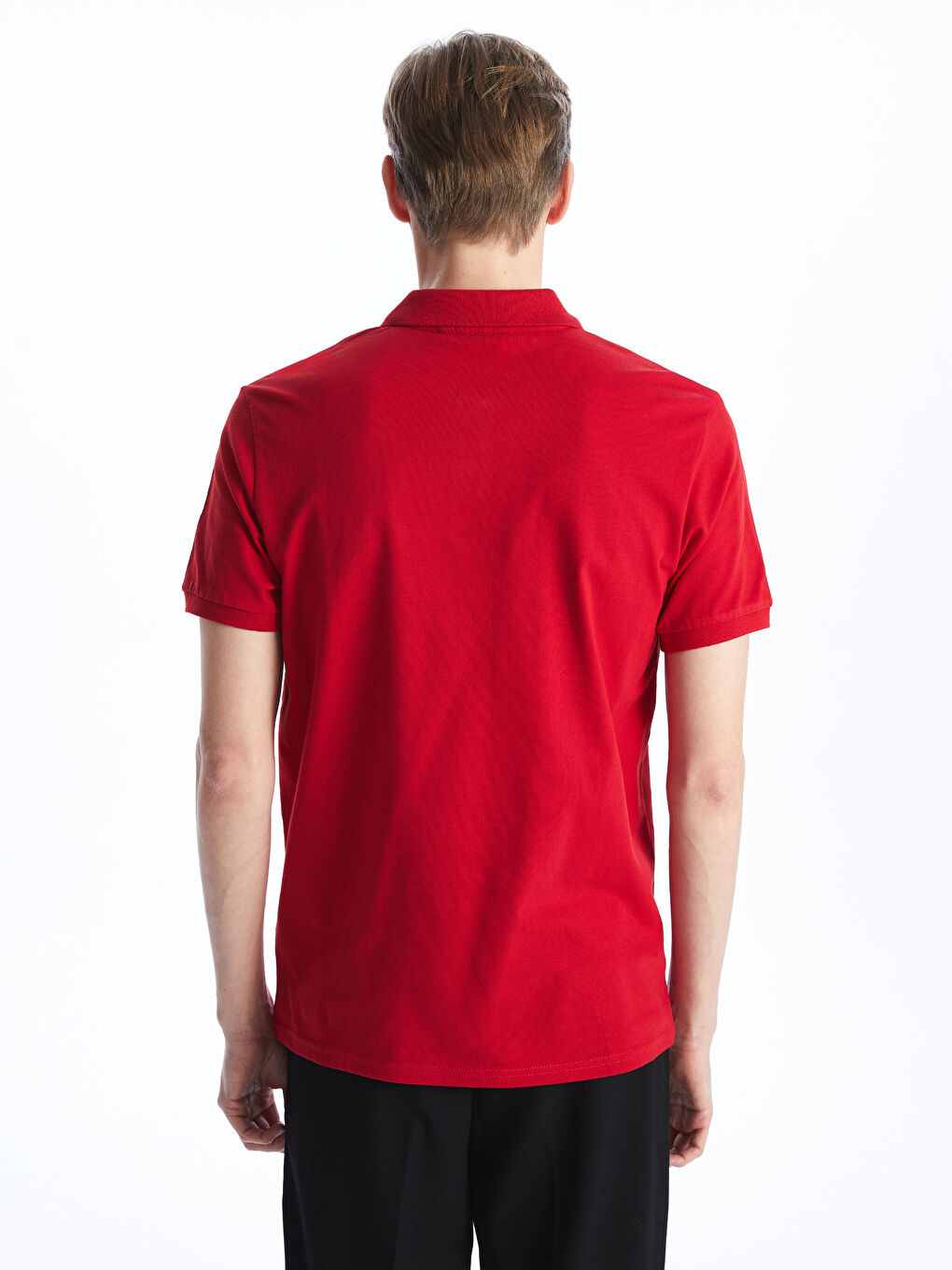 Polo Neck Short Sleeve Pique Men's T-Shirt-4