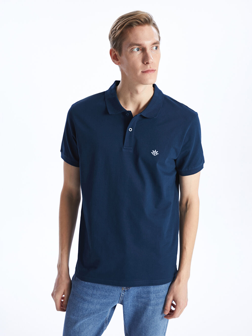 Polo Neck Short Sleeve Pique Men's T-Shirt