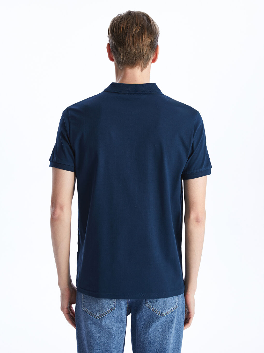 Polo Neck Short Sleeve Pique Men's T-Shirt-3