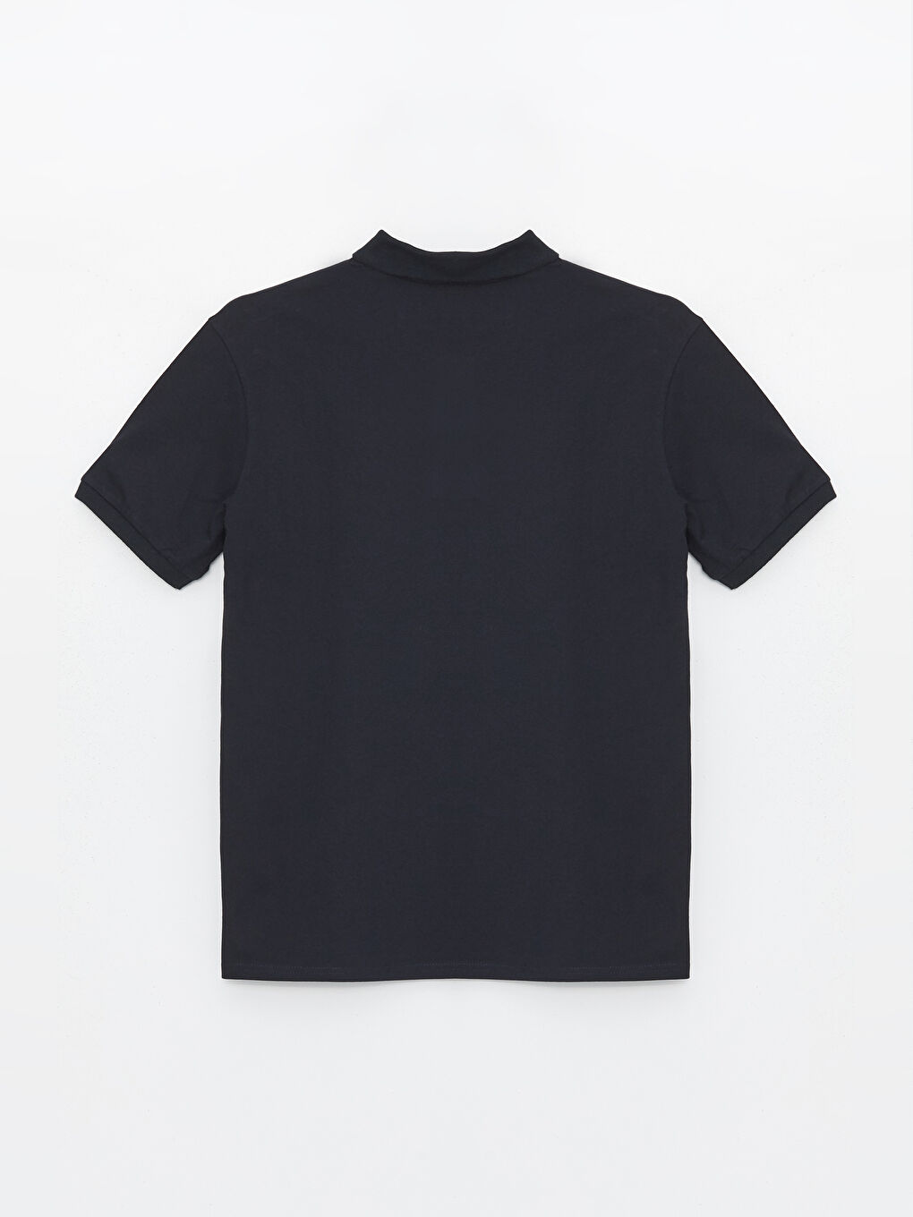 Lacivert Polo Yaka Kısa Kollu Pike Erkek Tişört-6