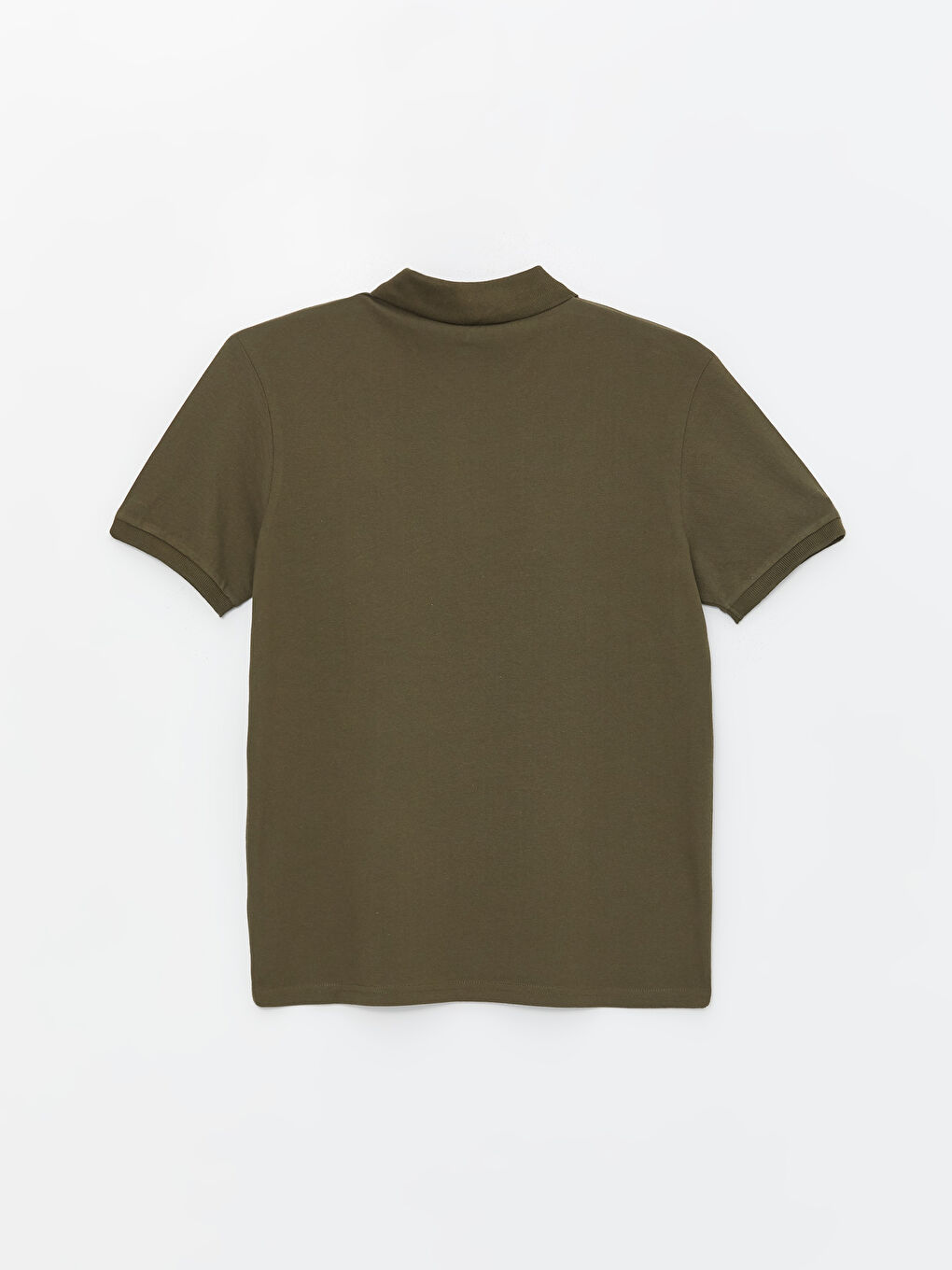 Haki Polo Yaka Kısa Kollu Pike Erkek Tişört-6