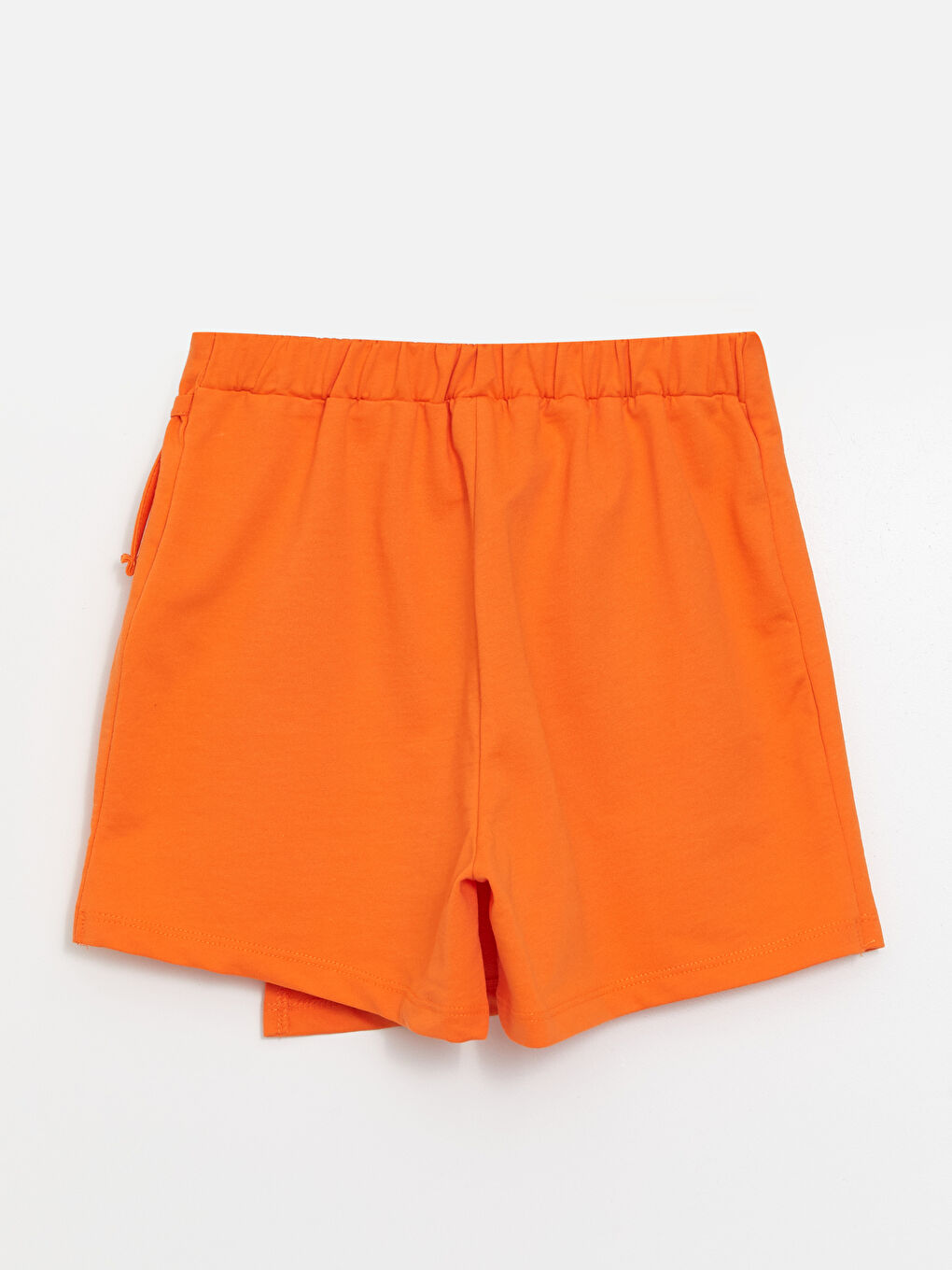 Turuncu Beli Lastikli Kız Çocuk Şort Etek-1