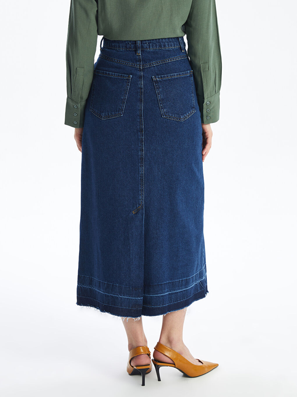 Standard Fit Women's Jean Skirt -S4CE14Z8-309
